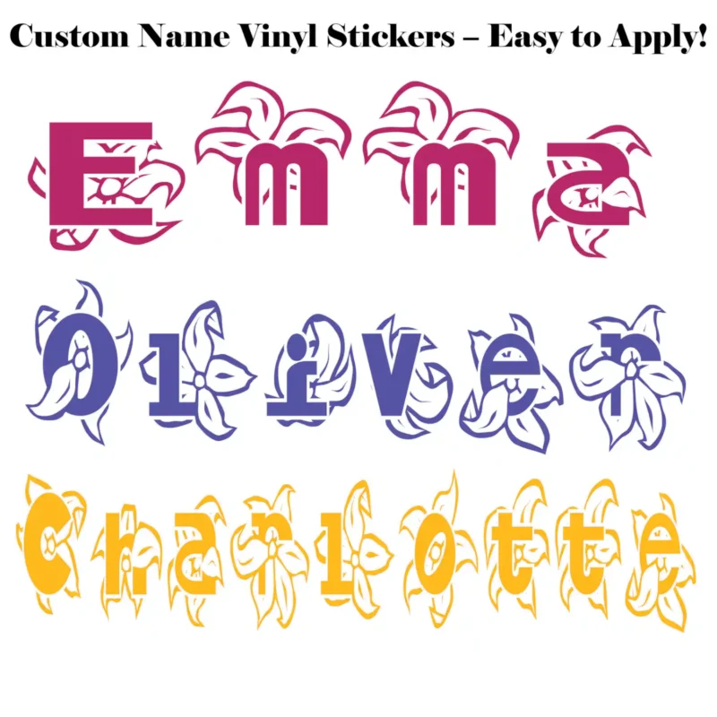 Bloom Name Wall Stickers Custom Names | Stickers on Wall