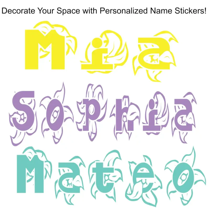 Bloom Name Wall Stickers Name Stickers | Stickers on Wall
