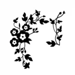 Blooming Vine Wall Stickers Black | Stickers on Wall Blooming Vine Wall Stickers Black | Stickers on Wall