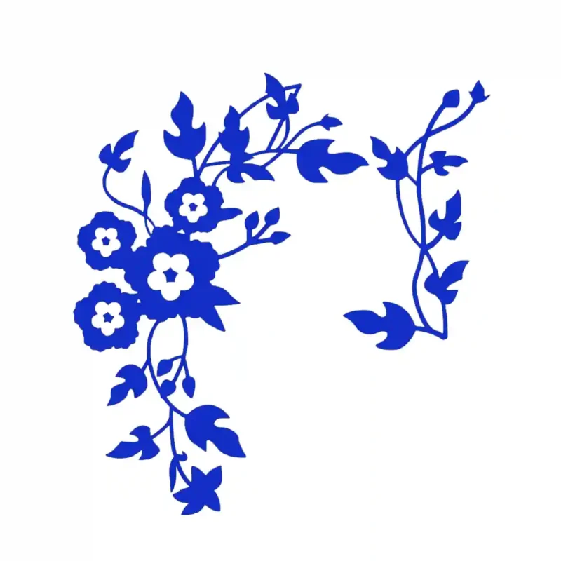 Blooming Vine Wall Stickers Brilliant Blue | Stickers on Wall