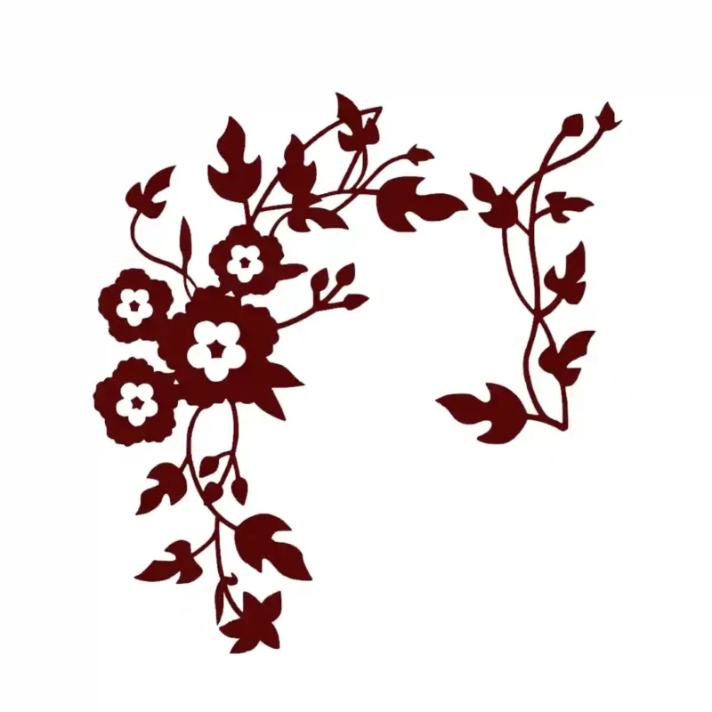 Blooming Vine Wall Stickers Burgundy | Stickers on Wall