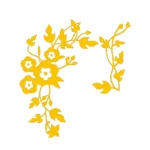 Blooming Vine Wall Stickers Golden Yellow | Stickers on Wall Blooming Vine Wall Stickers Golden Yellow | Stickers on Wall