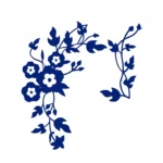 Blooming Vine Wall Stickers Medium Blue | Stickers on Wall Blooming Vine Wall Stickers Medium Blue | Stickers on Wall