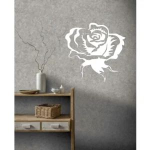 Bold rose wall stickers white