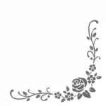 Botanical Corner Wall Stickers Dark Grey | Stickers on Wall