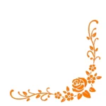 Botanical Corner Wall Stickers Orange | Stickers on Wall