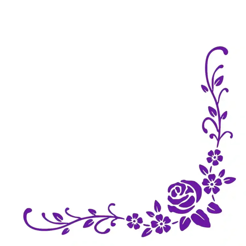 Botanical Corner Wall Stickers Perfect Purple | Stickers on Wall