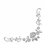 Botanical Corner Wall Stickers Silver | Stickers on Wall