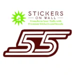 Carlos  Wall Sticker Burgundy | Stickers on Wall