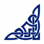 Celtic Corner Wall Stickers Medium Blue | Stickers on Wall