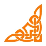 Celtic Corner Wall Stickers Orange | Stickers on Wall