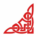 Celtic Corner Wall Stickers Red | Stickers on Wall