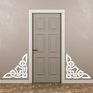 Celtic corner wall stickers white