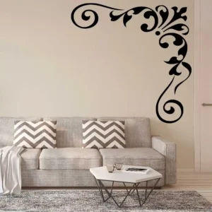 Corner swirl wall stickers