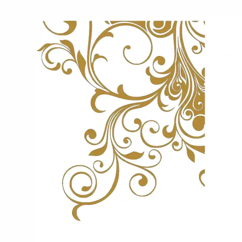 Curls Corner Wall Stickers Gold | Stickers on Wall