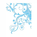 Curls Corner Wall Stickers Light Blue | Stickers on Wall