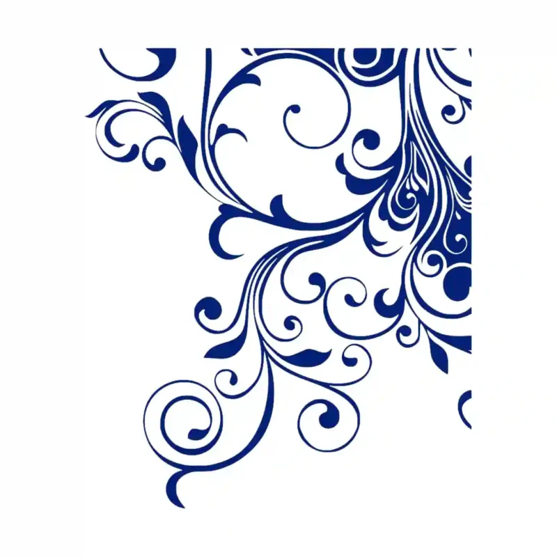 Curls Corner Wall Stickers Medium Blue | Stickers on Wall