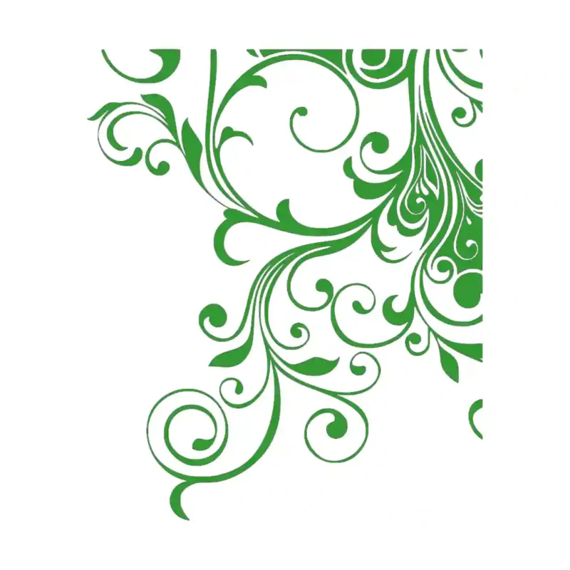 Curls Corner Wall Stickers Mid Green | Stickers on Wall