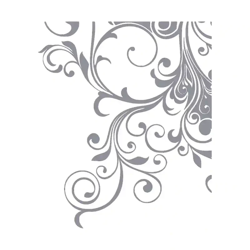 Curls Corner Wall Stickers Silver | Stickers on Wall