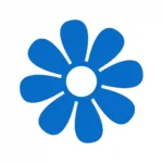 Daisy Flower Wall Stickers Azure Blue | Stickers on Wall