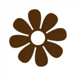 Daisy Flower Wall Stickers Brown | Stickers on Wall