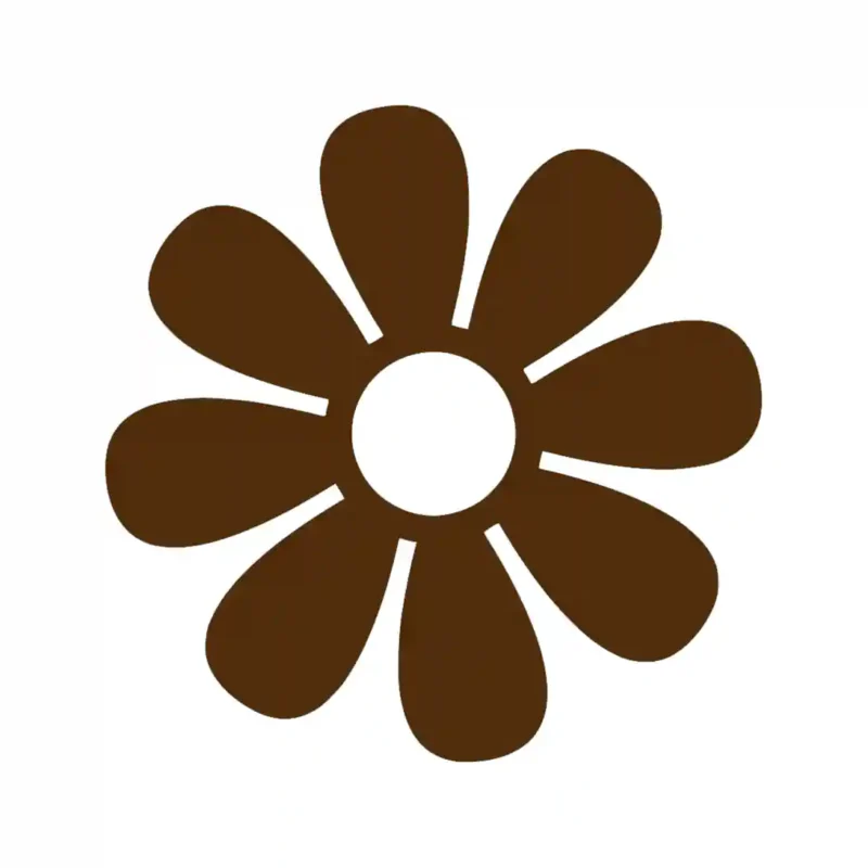Daisy Flower Wall Stickers Brown | Stickers on Wall