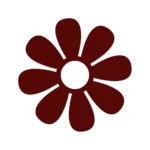 Daisy Flower Wall Stickers Burgundy | Stickers on Wall