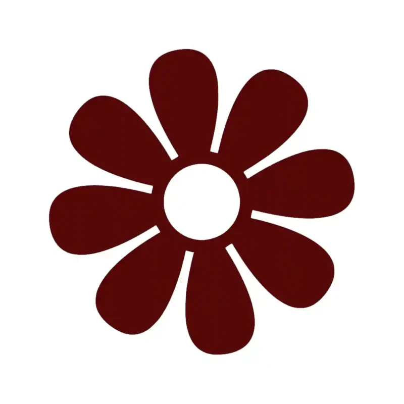 Daisy Flower Wall Stickers Burgundy | Stickers on Wall