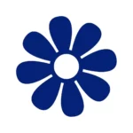 Daisy Flower Wall Stickers Medium Blue | Stickers on Wall