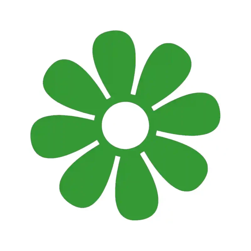 Daisy Flower Wall Stickers Mid Green | Stickers on Wall