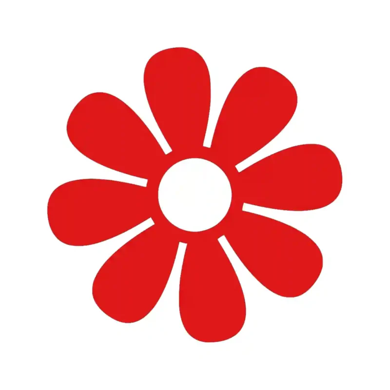 Daisy Flower Wall Stickers Red | Stickers on Wall