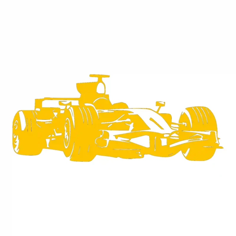 F Car Wall Stickers Golden Yellow | Stickers on Wall