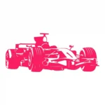 F Car Wall Stickers Hot Pink | Stickers on Wall