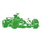 F Car Wall Stickers Mid Green | Stickers on Wall