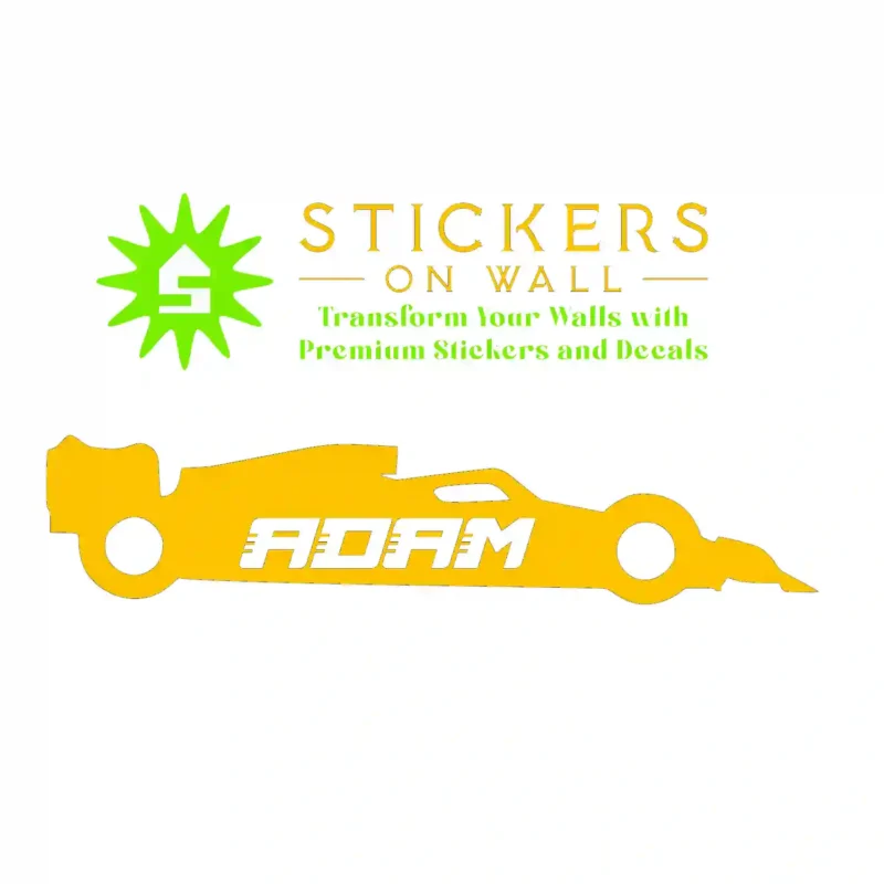 F Custom Wall Stickers Golden Yellow | Stickers on Wall