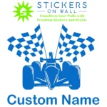 F Personalized Wall Stickers Azure Blue | Stickers on Wall