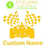 F Personalized Wall Stickers Golden Yellow | Stickers on Wall