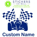 F Personalized Wall Stickers Medium Blue | Stickers on Wall