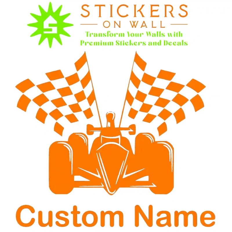 F Personalized Wall Stickers Orange | Stickers on Wall