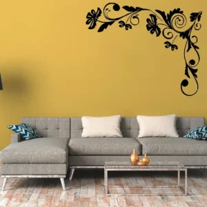 Floral corner wall stickers