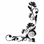 Floral Corner Wall Stickers Black | Stickers on Wall