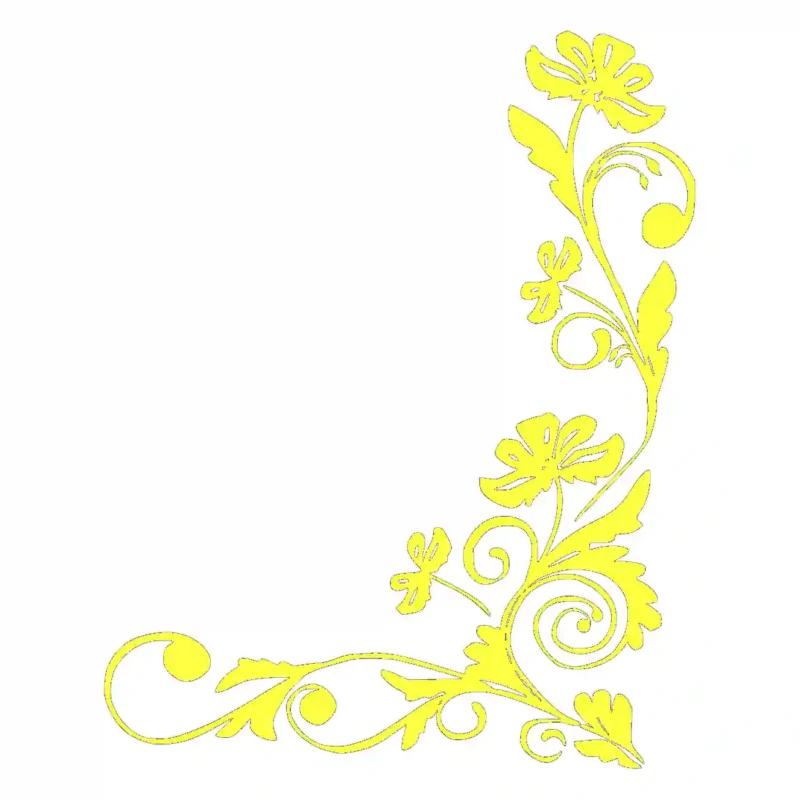Floral Corner Wall Stickers Lemon | Stickers on Wall