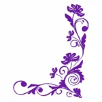 Floral Corner Wall Stickers Perfect Purple | Stickers on Wall