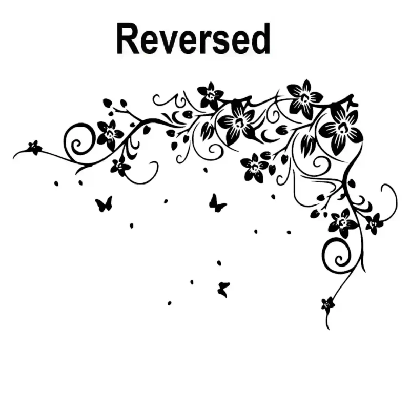 Floral Garland Wall Stickers Reversed | Stickers on Wall