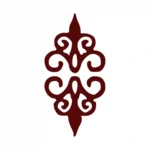 Flourish Corner Wall Stickers Burgundy | Stickers on Wall