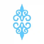 Flourish Corner Wall Stickers Light Blue | Stickers on Wall