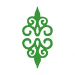 Flourish Corner Wall Stickers Mid Green | Stickers on Wall