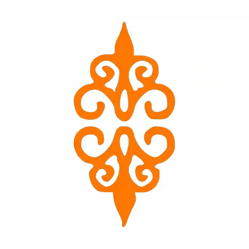 Flourish Corner Wall Stickers Orange | Stickers on Wall