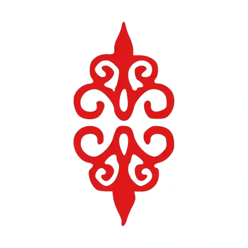 Flourish Corner Wall Stickers Red | Stickers on Wall