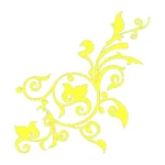 Flourish Pattern Wall Stickers Lemon | Stickers on Wall